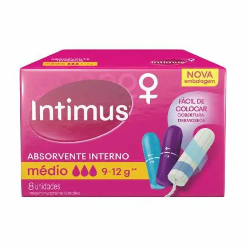Absorvente Interno Intimus Medio 8 Unidades