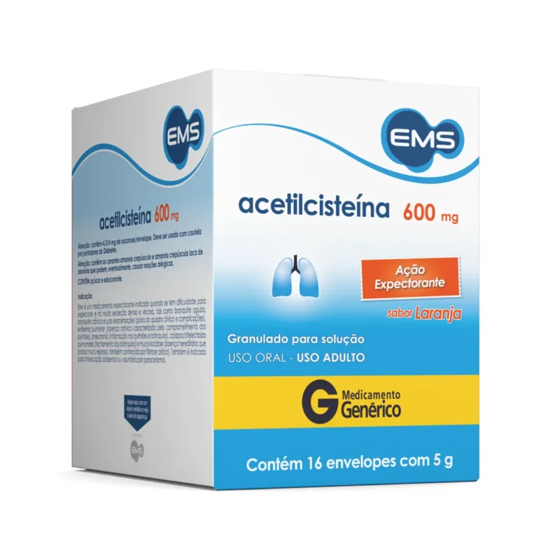 Acetilcisteina 600mg/5g 16 Envelopes