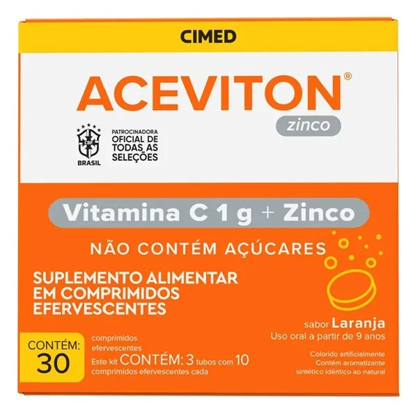 Aceviton Zinco 10 Comprimidos Efervescente