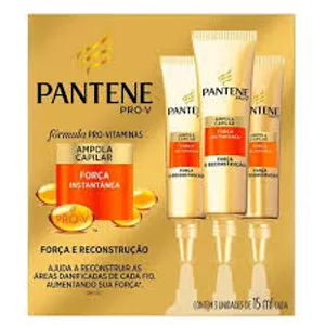 Ampola De Tratamento Capilar Pantene Força Instantanea 3 Unidades 15ml