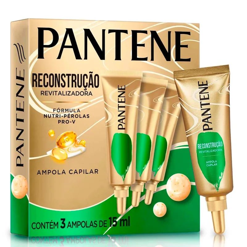 Ampola De Tratamento Capilar Pantene Restauraçao 3 Unidades 15ml