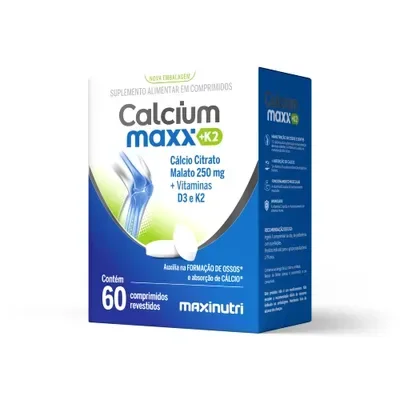 Calcium Maxx +K2 250mg 60 Cps (Calcio+Vit D3+K2)