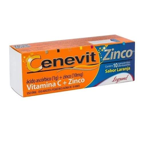 Cenevit Zinco 1g+10mg 10 Comprimidos Efervescentes
