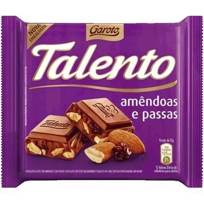 Chocolate Talento Amendoas E Passas 25g