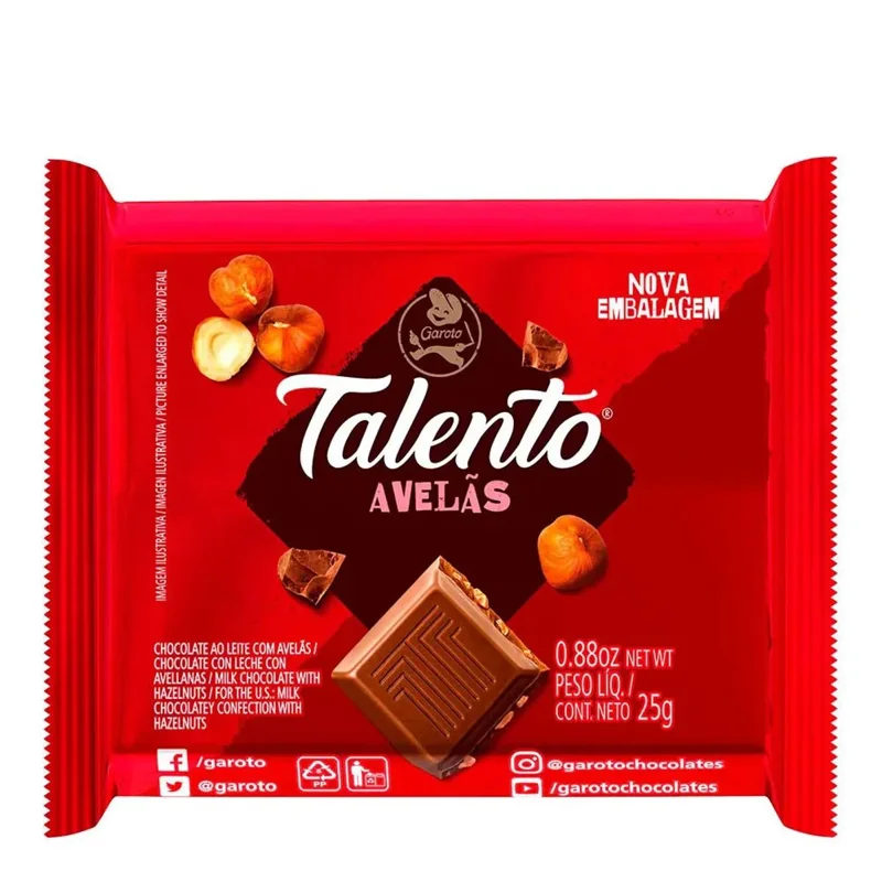 Chocolate Talento Avelã 25g