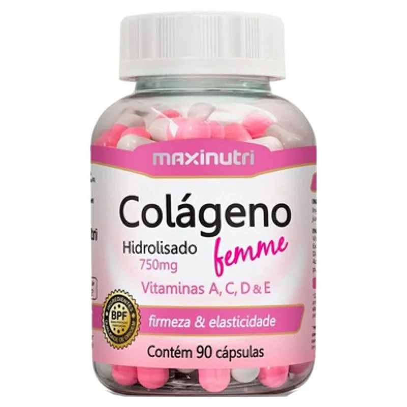 Colageno Maxinutri Femme+Vit A,C,D,E 750mg 90Capsulas