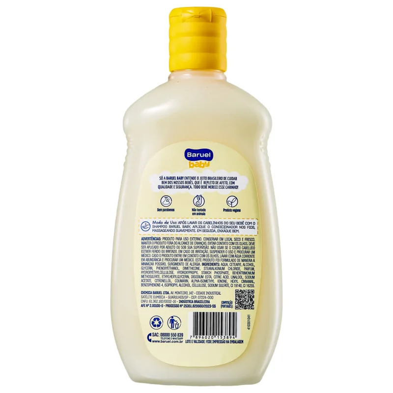 Condicionador Infantil Baruel Baby Suave 210ml