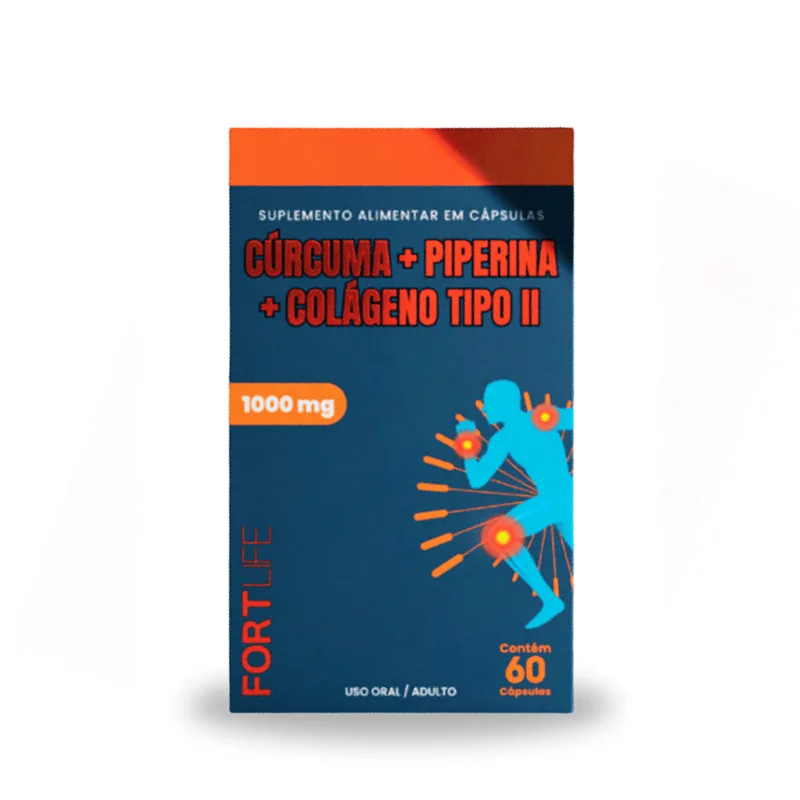 Curcuma+Piperina+Colágeno Tipo Ii 60 Comprimidos