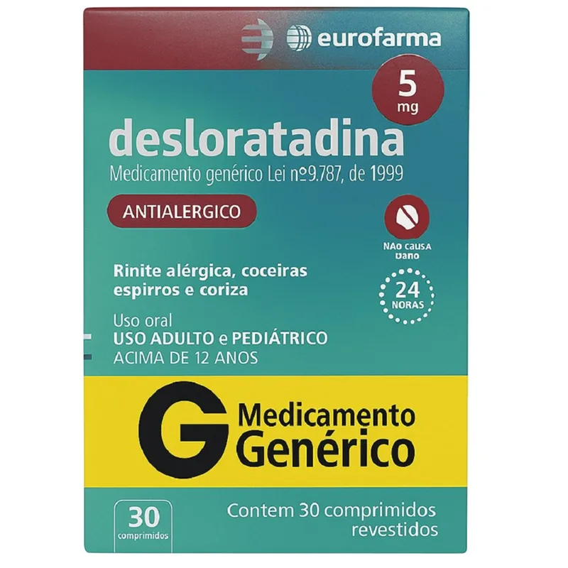 Desloratadina 5mg 30 Comprimidos Eurofarma
