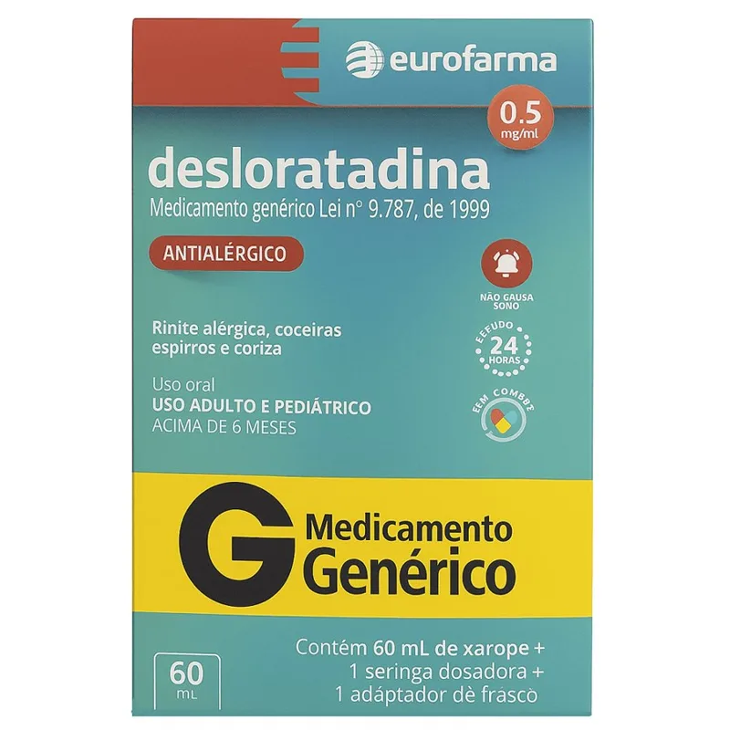 Desloratadina Xarope 60ml Eurofarma