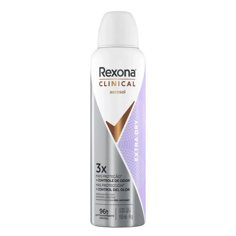 Desodorante Rexona Aerosol Clinical Extra Dry 150ml
