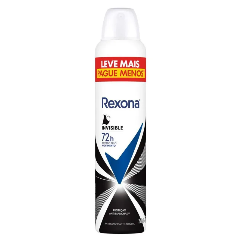 Desodorante Rexona Aerosol Invisible 250ml