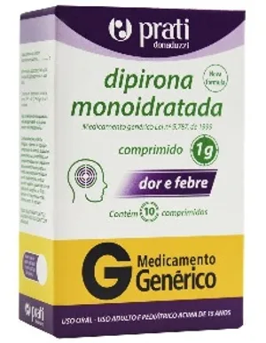Dipirona 1g 10 Comprimidos Prati Donaduzzi