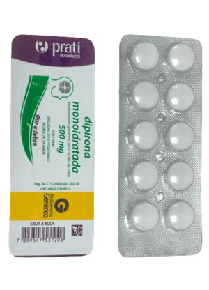 Dipirona 500mg 10 Comprimidos Prati Donaduzzi