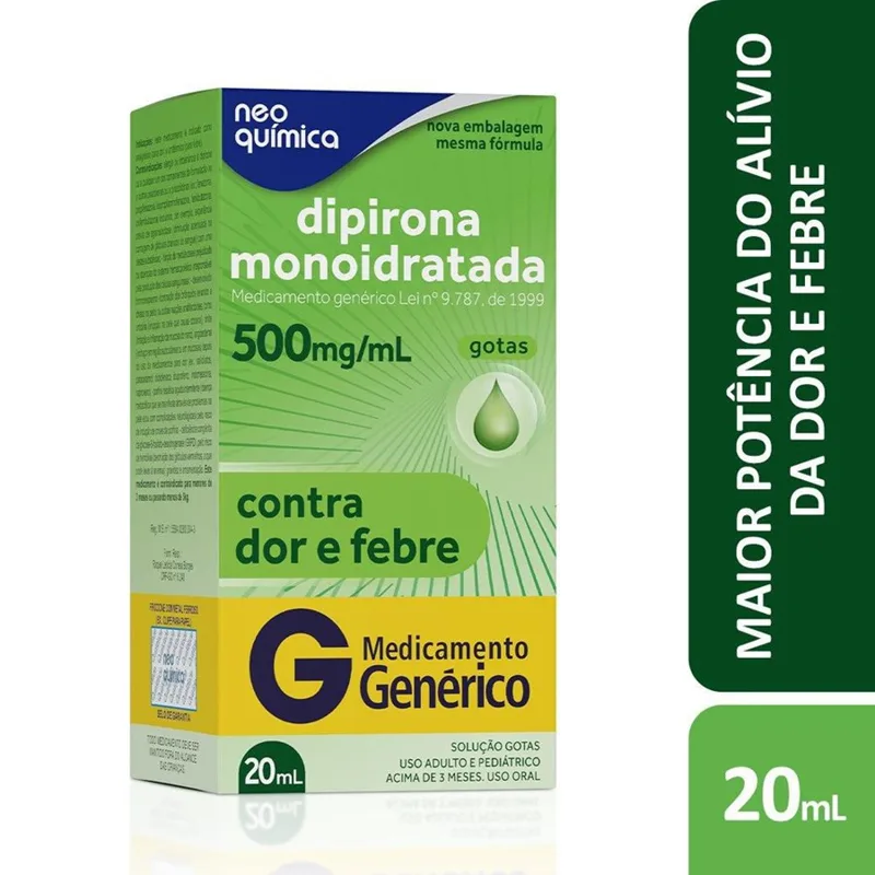 Dipirona Gotas 500mg 20ml Neo Quimica