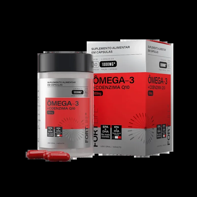 Fort Omega 3 + Coenzima Q10 1000mg 60 Capsulas