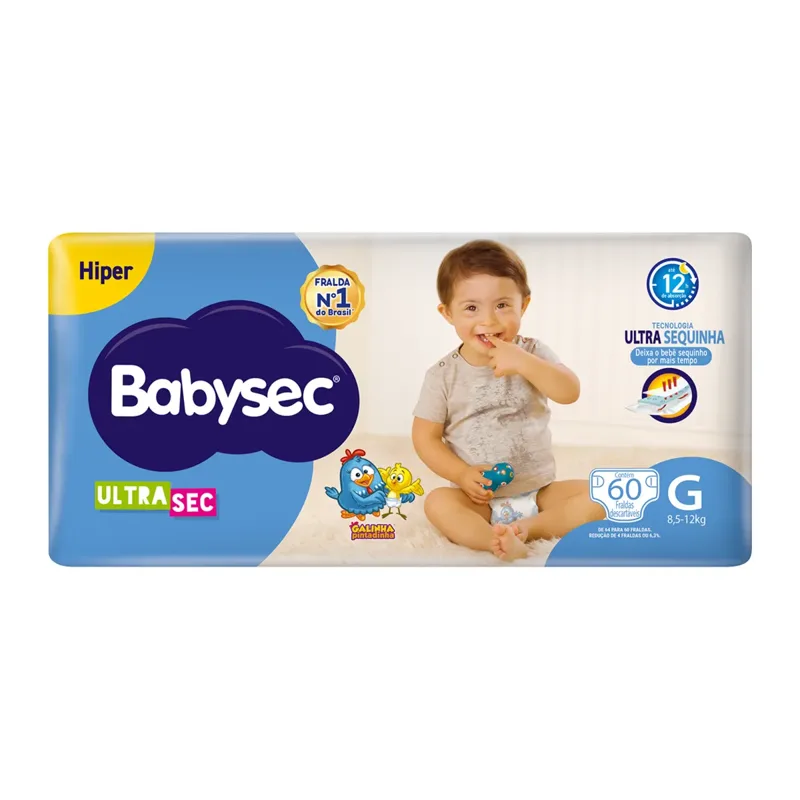 Fralda Babysec Galinha Pintadinha Hiper G 64 Unidades