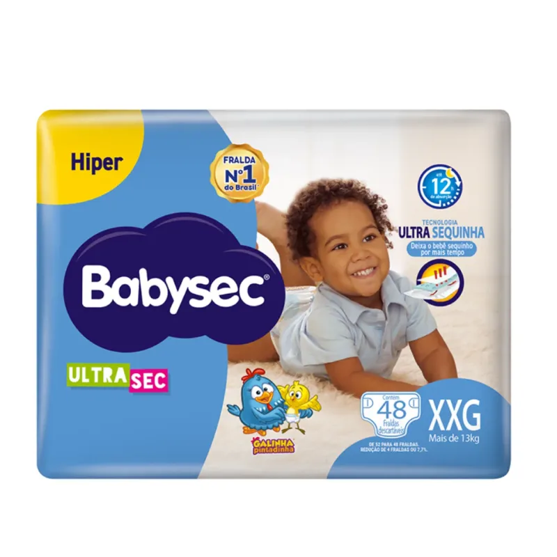 Fralda Babysec Galinha Pintadinha Hiper Xxg 52 Unidades