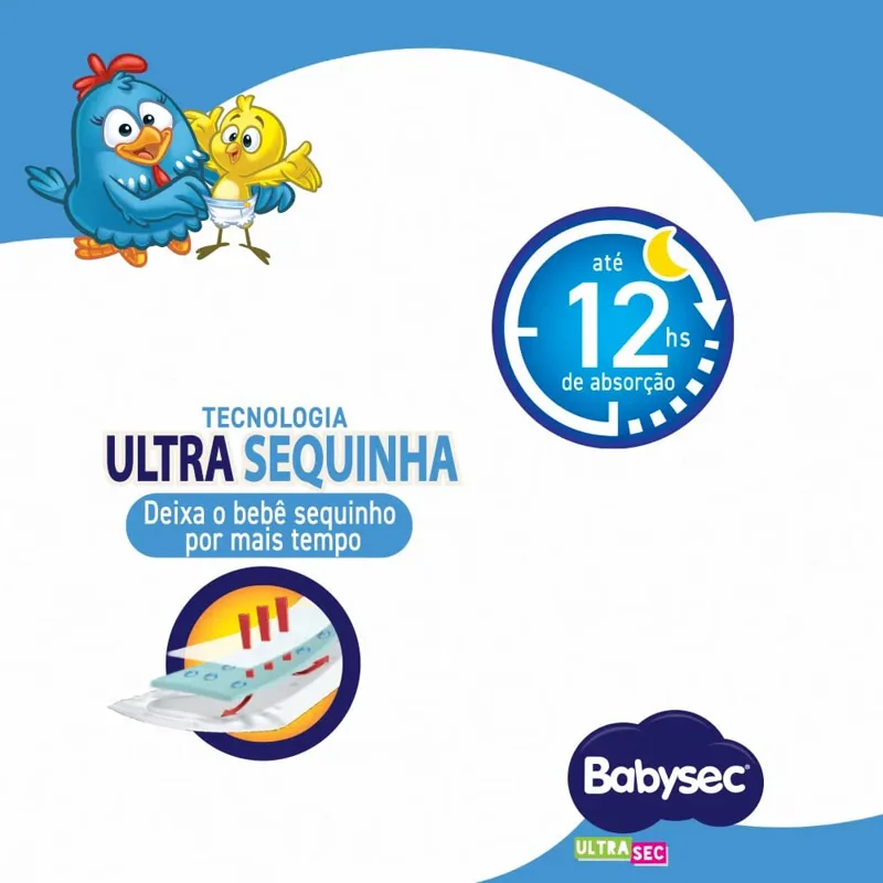 Fralda Babysec Galinha Pintadinha Mega M 38 Unidades