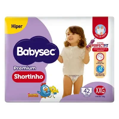 Fralda Babysec Galinha Pintadinha Shortinho Xxg 42Un
