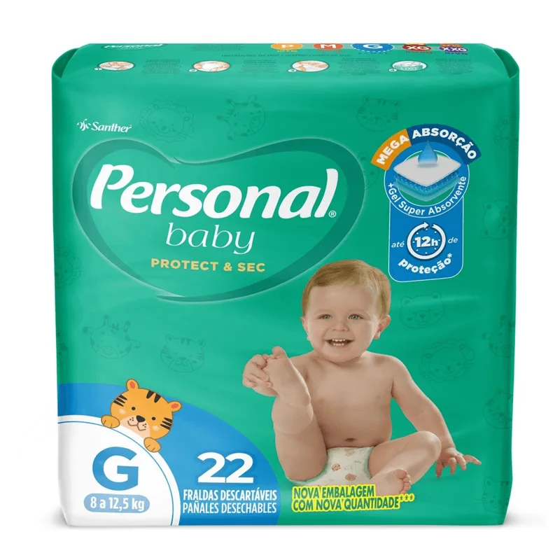 Fralda Personal Protect&Sec G 22 Unidades