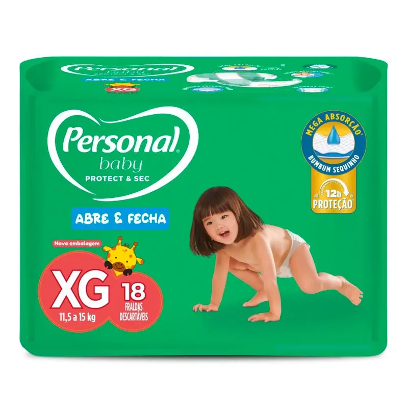 Fralda Personal Protect&Sec Xg 18 Unidades