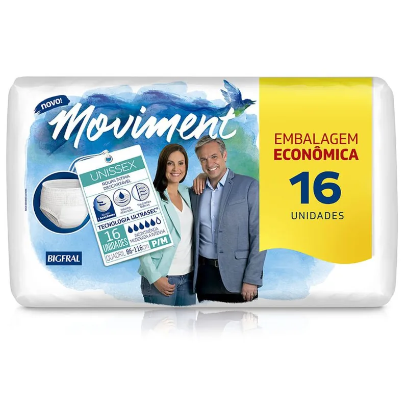 Fralda Roupa Intima Bigfral Moviment P/M Unissex