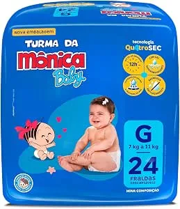 Fralda Turma Da Monica G 24 Unidades
