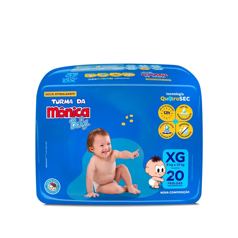 Fralda Turma Da Monica Xg 20 Unidades