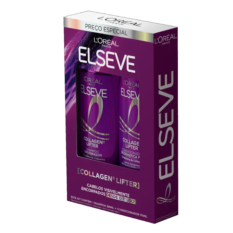 Kit Elseve Shampoo 375 +Condicionador 170 Colageno Lifter
