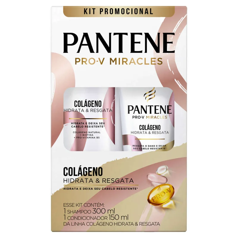 Kit Pantene Shampoo Colageno 300 +Co 150ml 2X1