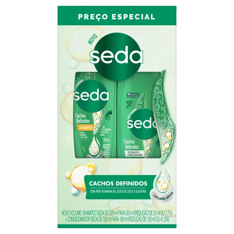 Kit Seda Shampoo Cachos 300ml+Condicionador 190ml
