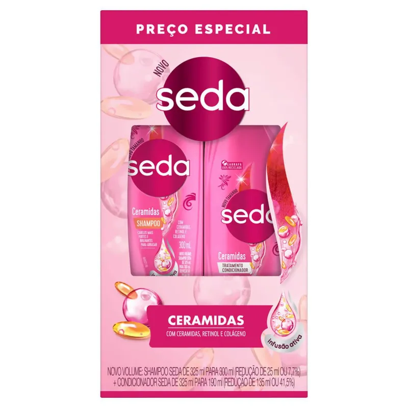 Kit Seda Shampoo Ceramidas 300ml+Condicionador 190ml