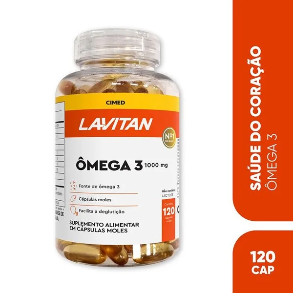 Lavitan Omega 3 1000mg Com 120 Cápsulas