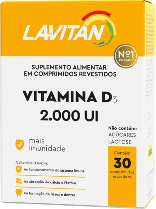 Lavitan Vitamina D3 2.000ui 30 Comprimidos