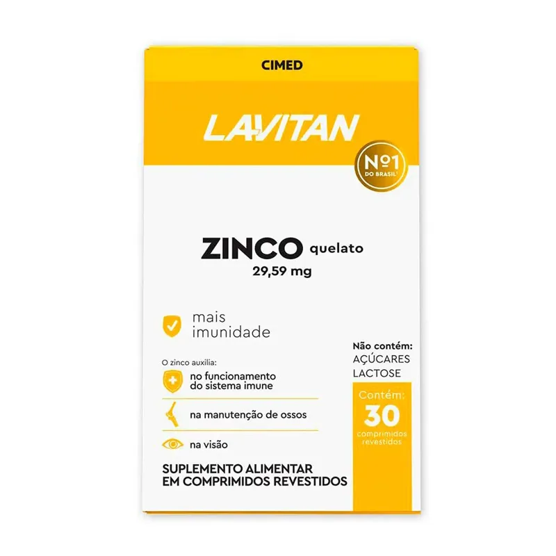 Lavitan Zinco 29,59mg - 30 Comprimidos