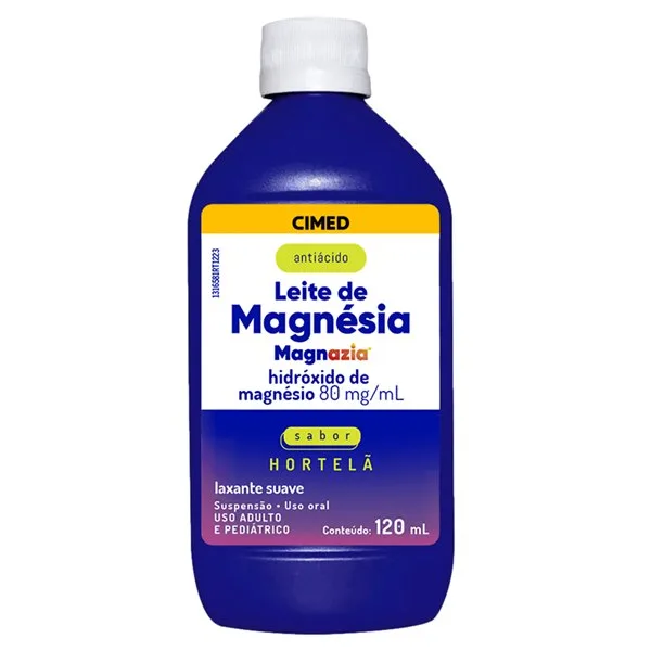 Leite Magnezia Magnazia 8% Suspensao 120ml Hortela