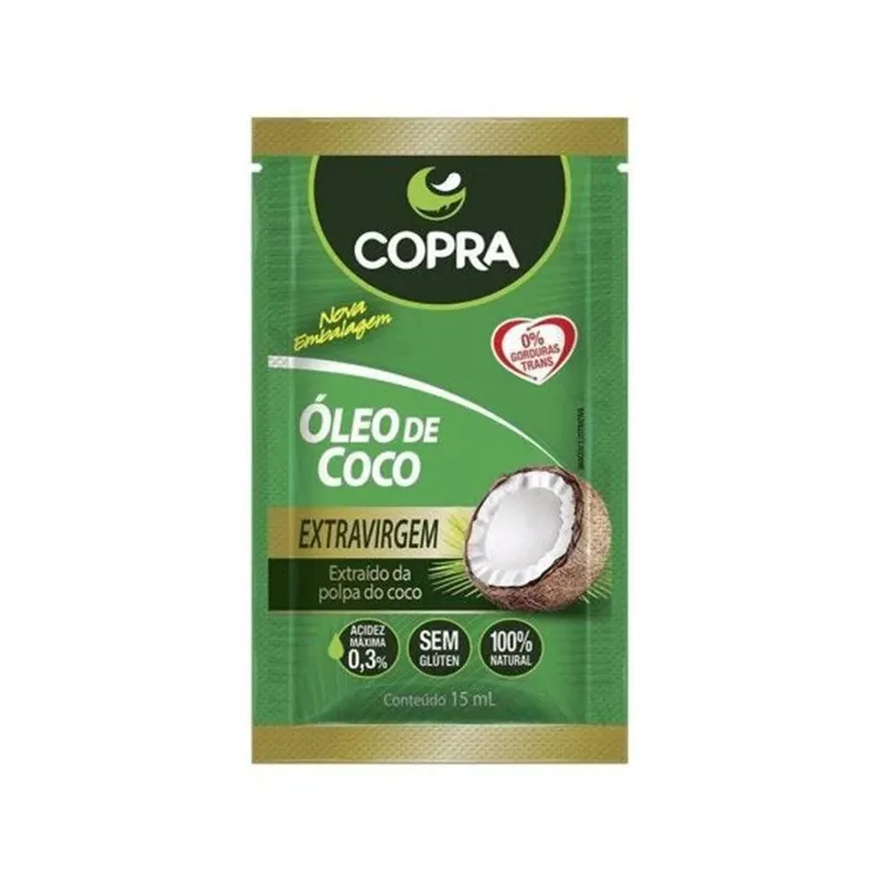 Óleo De Coco Copra Extravirgem Sachê 15ml