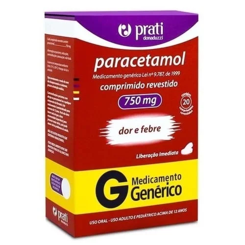 Paracetamol 750mg 20 Comprmidos