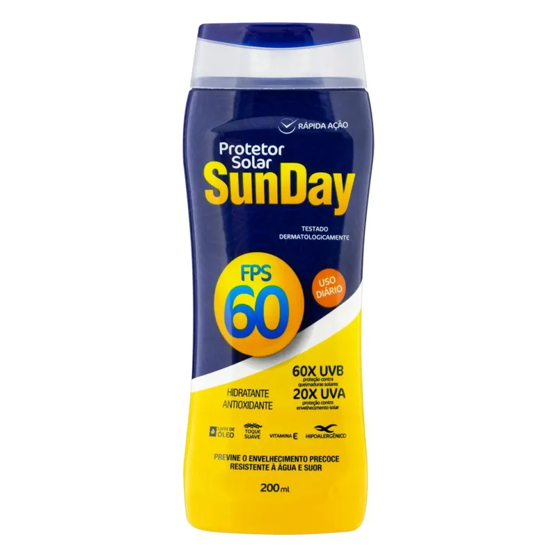 Protetor Solar Sunday Fps 60 200ml