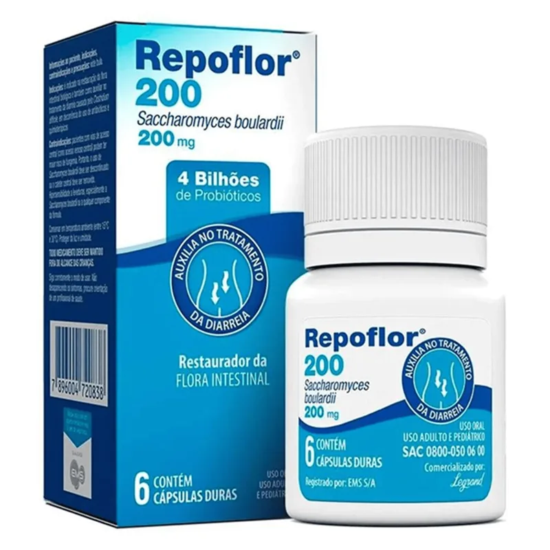 Repoflor 200mg 6 Cápsulas