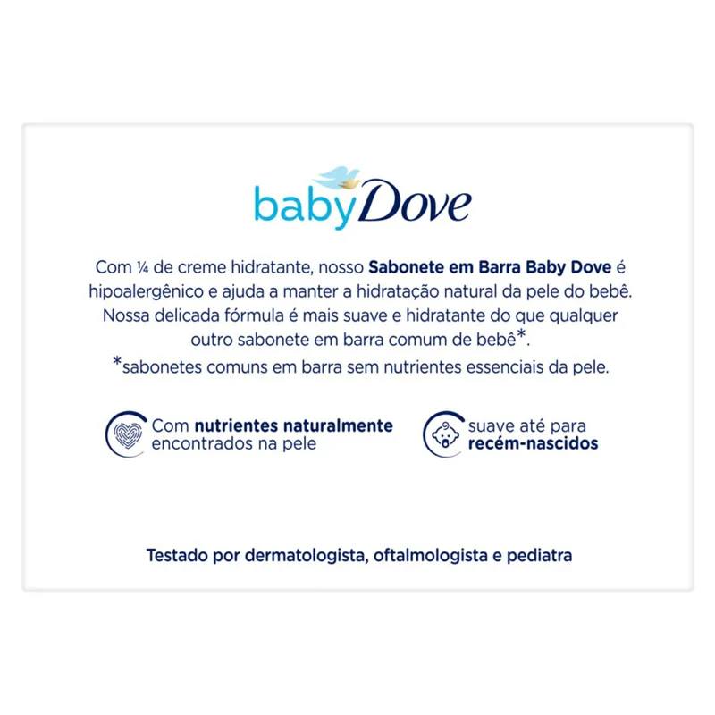 Sabonete Em Barra Infantil Dove Hidratação Henriquecida 75g