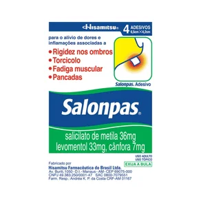 Salonpas Emplastro Medicinal Pequeno 4 Unidades