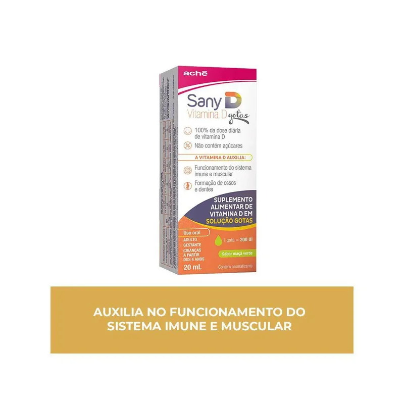 Sany D 200 Ui Maçã Verde Gotas 20ml