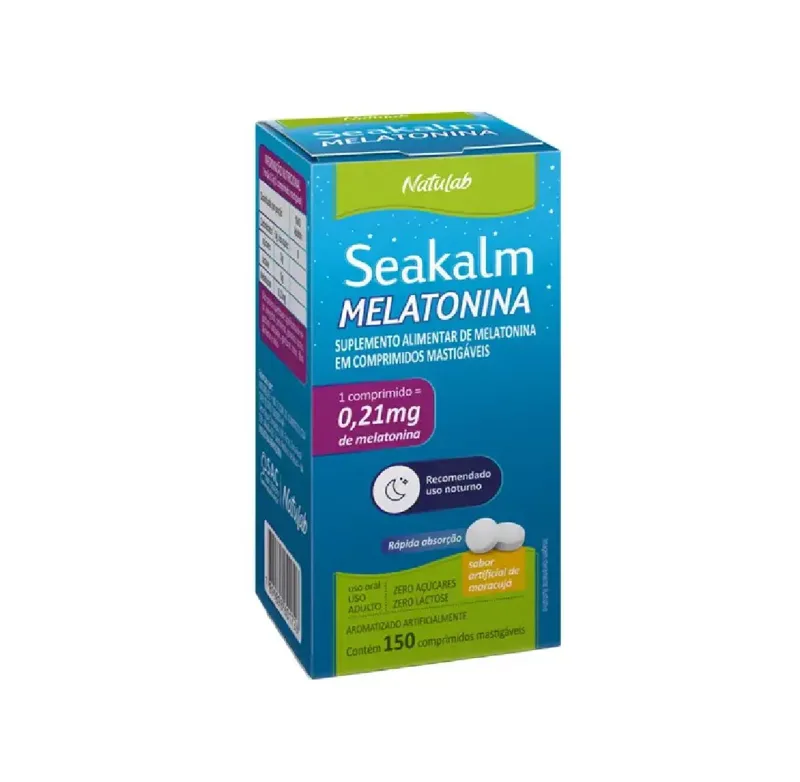 Seakalm Melatonina 0.21mg 150 Comprimidos Mastigaveis