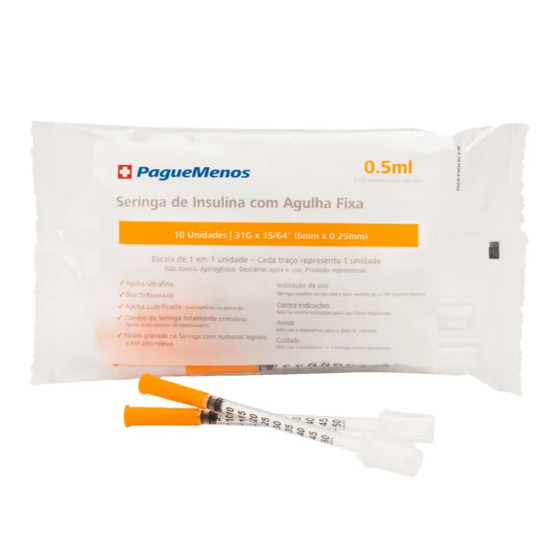 Seringa 0,5ml Pacote Com 10 Unidades