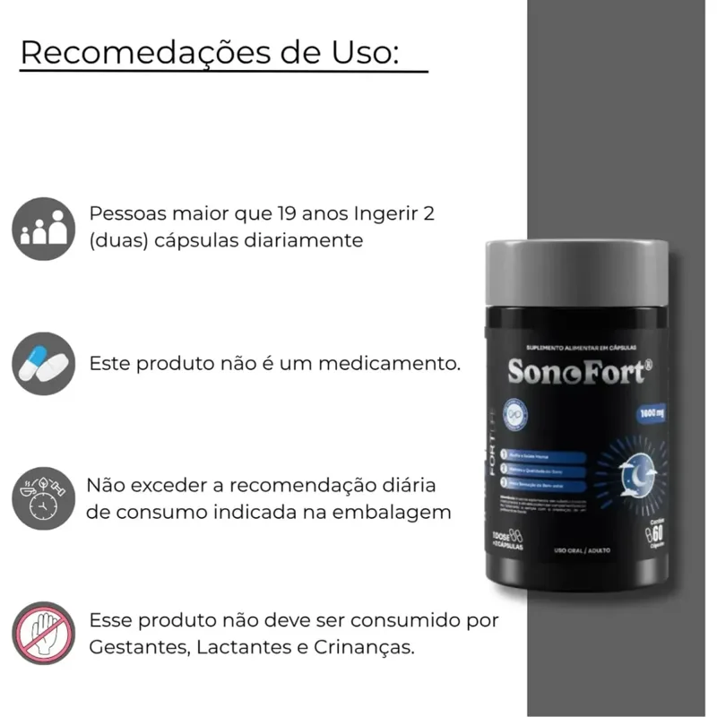 Sonofort 1600mg 60 Capsulas
