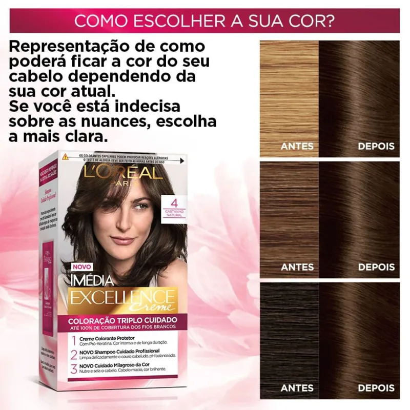 Tintura Loreal Paris 4.0 Castanho Natural