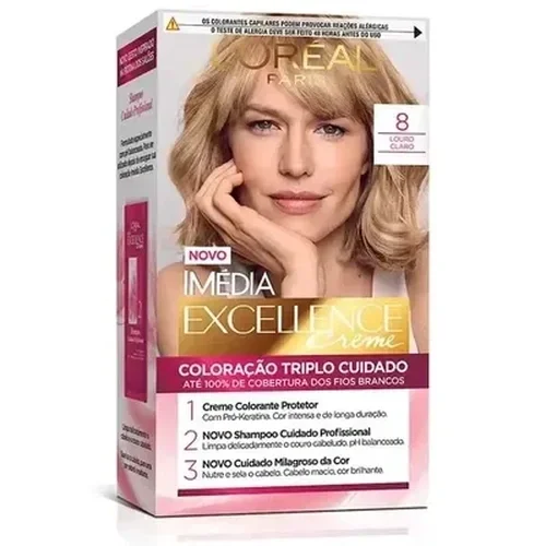 Tintura Loreal Paris 8.0 Louro Claro