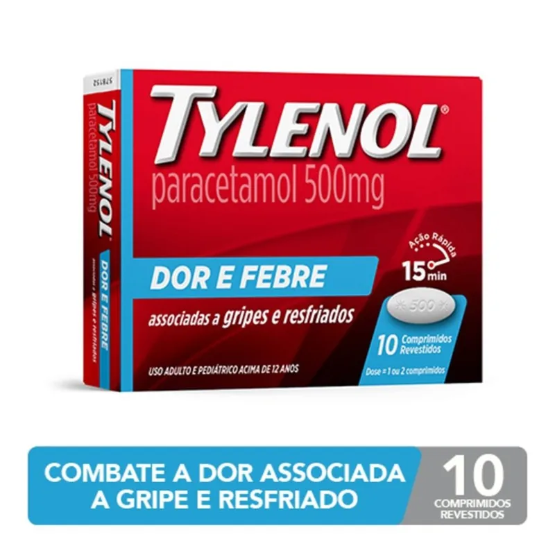 Tylenol 500mg 10 Comprimidos